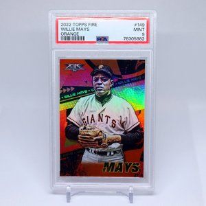 2022 Topps Fire - Orange #149 Willie Mays /299 PSA 9 - Giants